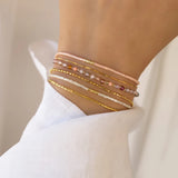 925 Silver Boho Candy Beads Rope Bracelets Women Girl Summer Jewelry