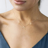 925 Silver Crystal Eye Star Pendant Necklace Choker