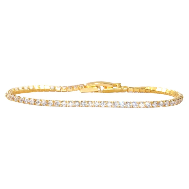 925 Silver Bracelet Square Zircon Adjustable Kpop Jewelry