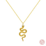 925 Silver Snake Dangle Pendant Necklace Choker Party Jewelry Gift