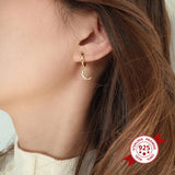 925 Silver Moon Star Pendant Mismatched Earrings