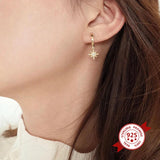 925 Silver Moon Star Pendant Mismatched Earrings