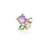 925 Silver Purple Zircon Piercing Earrings Collection