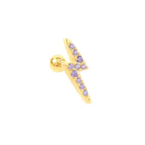 925 Silver Purple Zircon Piercing Earrings Collection