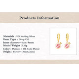 925 Silver Enamel Fruit Pendant Earrings - Summer Collection