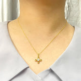 925 Silver CZ Butterfly Pendant Necklaces For Women