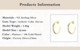 925 Silver Crystal Circle Rainbow Hoop Earrings Women Jewelry