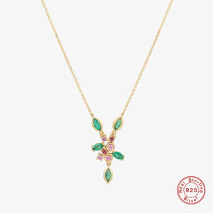 925 Silver Coral Pendant Necklace for Women