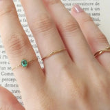 925 Silver Oval Zircon Chain Rope Rings For Women