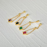 925 Silver Oval Zircon Chain Rope Rings For Women