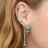 925 Silver Zircon Ear Cuff No Piercing Clip Earrings