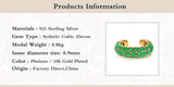 925 Silver Zircon Ear Cuff No Piercing Clip Earrings