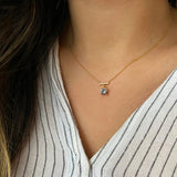 925 Silver Colorful Zircon Pendant Necklace Crystal Choker