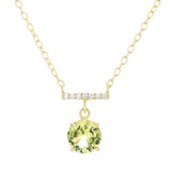 925 Silver Colorful Zircon Pendant Necklace Crystal Choker