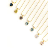 925 Silver Zircon Pendant Necklace Crystal Choker