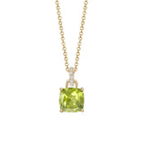 925 Silver Square Zircon Pendant Choker Necklace