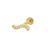 925 Silver Flower Moon Tragus Piercing Earring