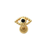 925 Silver Evil Eye Leaf Branch Stud Earrings Zircon Heart Cross Piercing