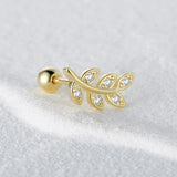 925 Silver CZ Jeweled Diamond Stud Earrings For Women