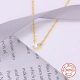 925 Silver CZ Pendant Necklace For Women Crystal Chain Necklaces