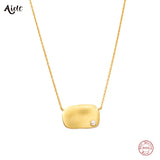 925 Sterling Silver Cushion Pendant Necklaces for Women