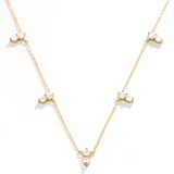 925 Silver Double Zircon Pendants Necklaces Women Stackable Clavicle Jewelry