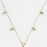 925 Silver Double Zircon Pendants Necklaces for Women