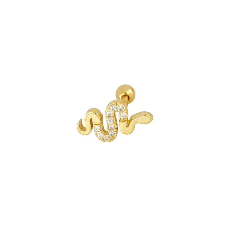 925 Silver Small Snake Collection Earrings for Women