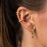 925 Sterling Silver CZ Lightning Stud Earrings