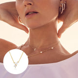 925 Silver Rectangle Oval CZ Zircon Pendant Necklace For Women