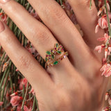 925 Silver Colorful Zircon Crystal Rings Boho Stackable Finger Rings