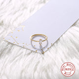 925 Silver Red Gem Mosaic Hollow Opening Ring Women Zircon Beads Circle