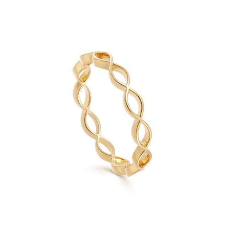 925 Silver Red Gem Mosaic Hollow Opening Ring Women Zircon Beads Circle