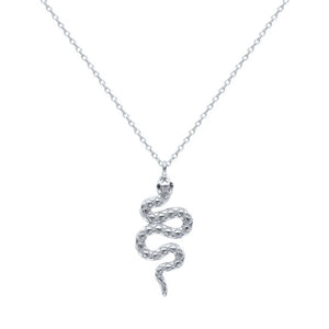 925 Silver Snake Pendant Necklace Cross Star Charm Chain Choker Jewelry