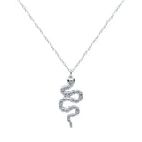 925 Silver Snake Pendant Necklace Cross Star Charm Chain Choker Jewelry
