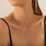 925 Silver Snake Pendant Necklace Cross Star Charm Chain Choker Jewelry