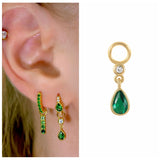 925 Silver Earring Charms Zircon Star Moon Cross Evil Eye Pearl Pendants