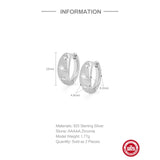 925 Silver Eight Point Star Hoop Earrings Minimalist Jewelry Gift