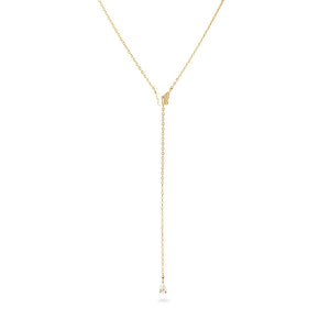 925 Silver Butterfly Y Necklace Zircon Tassel Choker