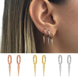 925 Silver Elephant Snake Pendant Earrings Zircon Star Charm Circle Drop Jewelry
