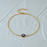 925 Silver Evil Eye Charm Bracelet Enamel Women's Jewelry Wedding Party
