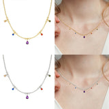 925 Silver Star Moon Cross Pendant Necklace