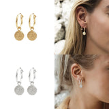 Sterling Silver Ethnic Face Charm Dangle Earrings for Women