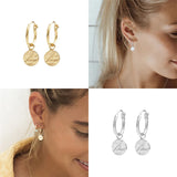 Sterling Silver Ethnic Face Charm Dangle Earrings for Women