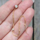 925 Sterling Silver Gothic Handcuff Earrings
