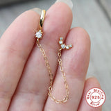 925 Sterling Silver Gothic Handcuff Earrings