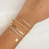 925 Silver Evil Eye Charm Bracelet Zircon Beads Chain