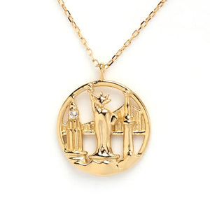 925 Sterling Silver Famous Cities Pendant Necklaces For Women