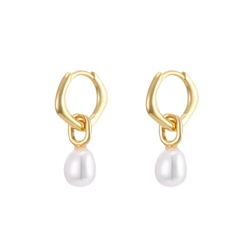 925 Silver Pearl Drop Earrings Small Round Bead Dangle Jewelry Gift