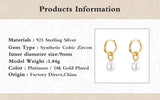 925 Silver Pearl Drop Earrings Small Round Bead Dangle Jewelry Gift